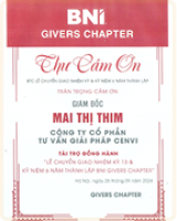 Chứng nhận Hội viên BNI